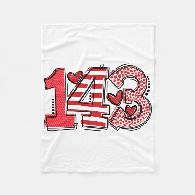 143 Love Code 2025 Design For Expressing Affection Fleecefilt (Framsidan)