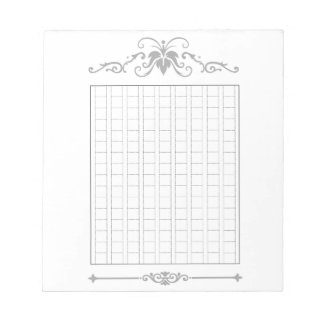 144字：飾り原稿用紙＜灰＞[gr01]  anteckningsblock