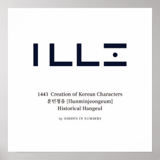 1443 Skapande av koreanska alfabetet Minimalist  Poster