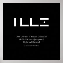 1443 Skapandet av koreanska alfabetet Minimalistis