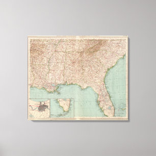 14546 ark, Tenn, La, Fröcken, Fla, Ala, Ga, SC Canvastryck