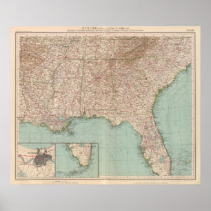 14546 ark, Tenn, La, Fröcken, Fla, Ala, Ga, SC Poster