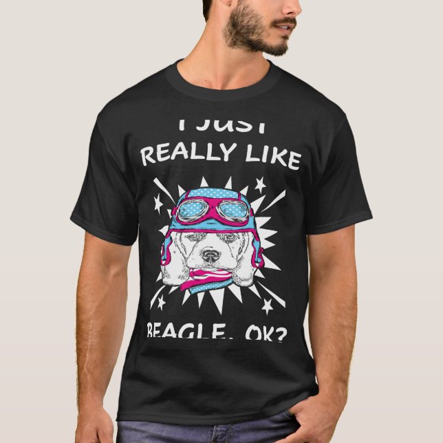 145 Verkligen som Beagle T Shirt (Framsida)