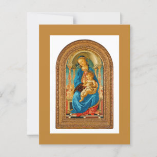 1470 Botticelli Madonna och barn Enthroned Vykort