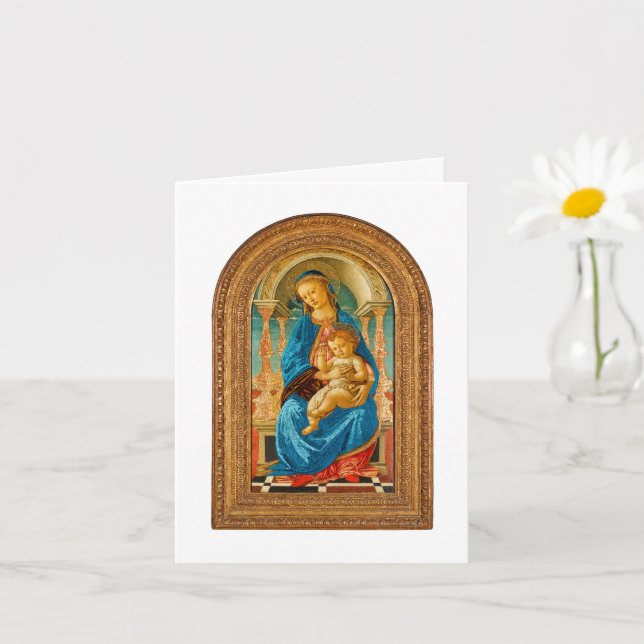 1470 Botticelli Madonna och barn på tron Kort (Liten växt)