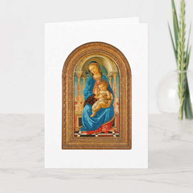 1470 Botticelli Madonna och barn på tron Kort (Framsida)