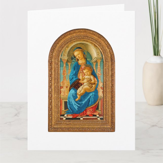 1470 Botticelli Madonna och barn på tron Kort (Framsida)