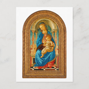 1470 Botticelli Madonna och barn på tron Vykort
