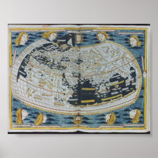 1482 Ancient World Map Poster