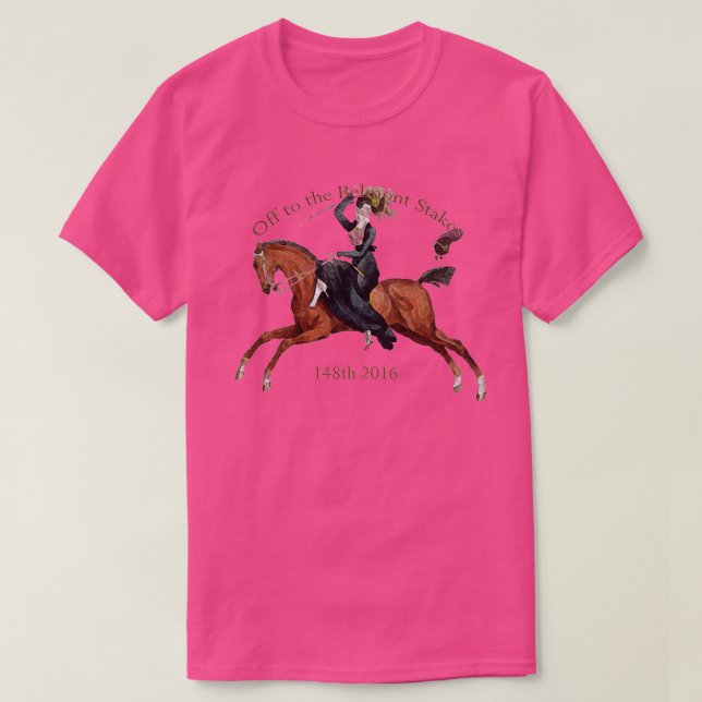 148th Belmont Stakes 2016 Horse Tävla 1 T Shirt (Design framsida)