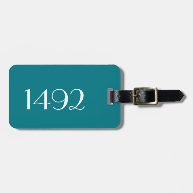 1492 Bagagetapp med läderband Bagagebricka (Horisontell Framsida)
