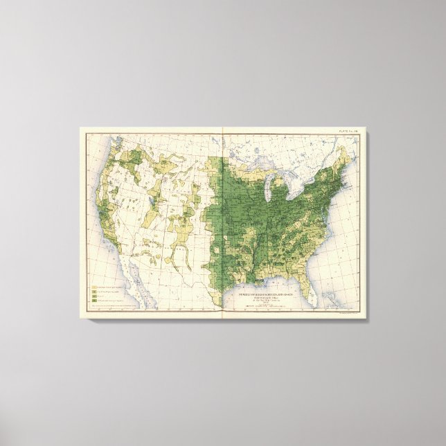 149 Hästar, mulor, åsnor/kvadratmil Canvastryck (Framsida)