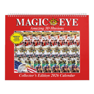14,25" bred 2026 USA Magic Eye-kalender Kalender