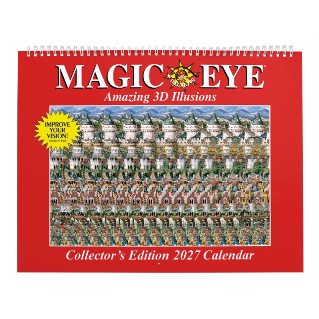 14,25" bred 2027 USA Magic Eye Kalender (Omslag)