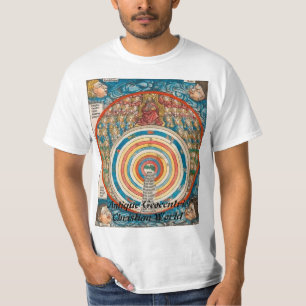 $14,95 Antik Geocentric kristen värld T-shirt