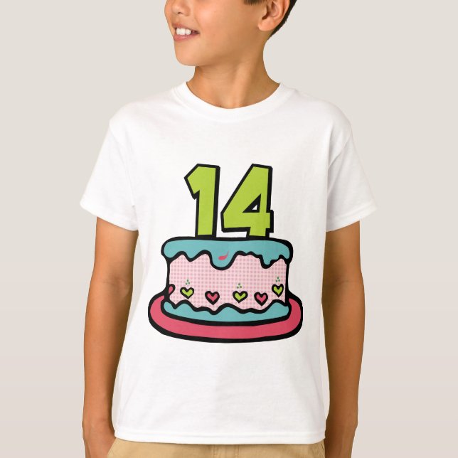 14 Ålderskaka T Shirt (Framsida)