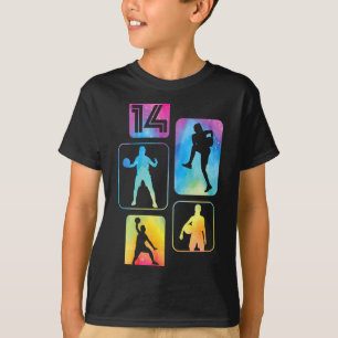 14 år 14 år gammal spelare basket t shirt