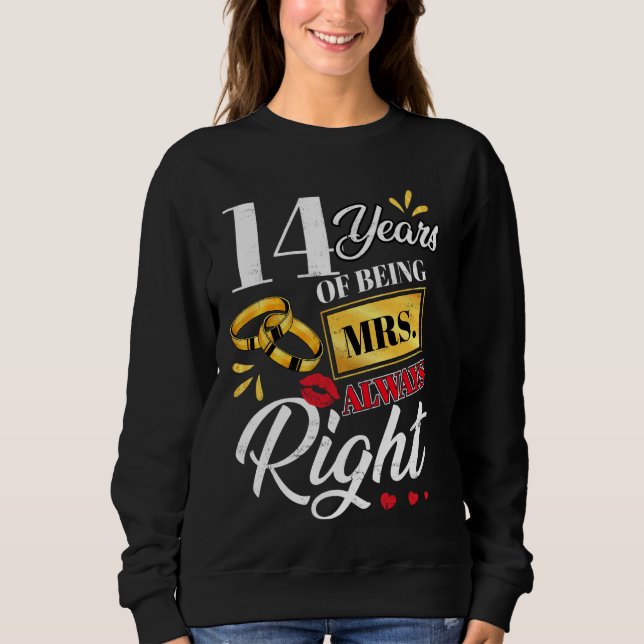 14 år Alltid Höger Funny Par Ann T Shirt (Framsida)