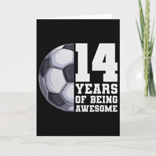 14 år av att vara fantastisk pojkfotboll 14-årsdag kort