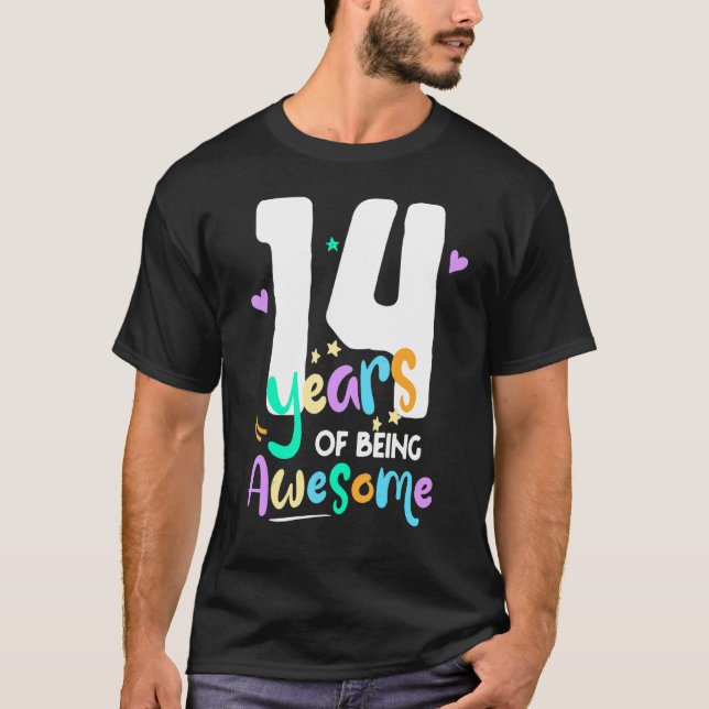 14 år av Fantastisk fjortonde tonåring T Shirt (Framsida)