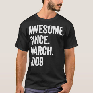 14 år Fantastisk sedan mars 2009 14:e födelsedagen T Shirt