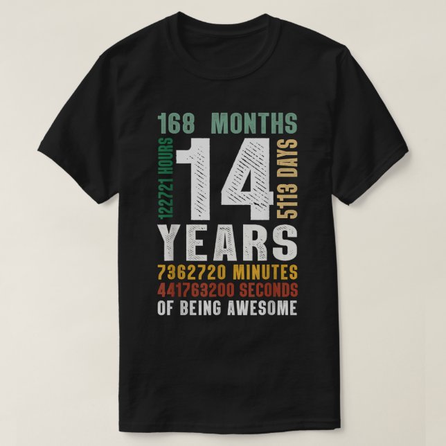 14 år för att vara Fantastisk 14:e födelsedagsgåsb T Shirt (Design framsida)