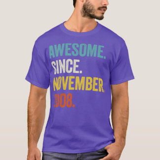 14 år gammal Fantastisk sedan november 2008 14:e f T Shirt
