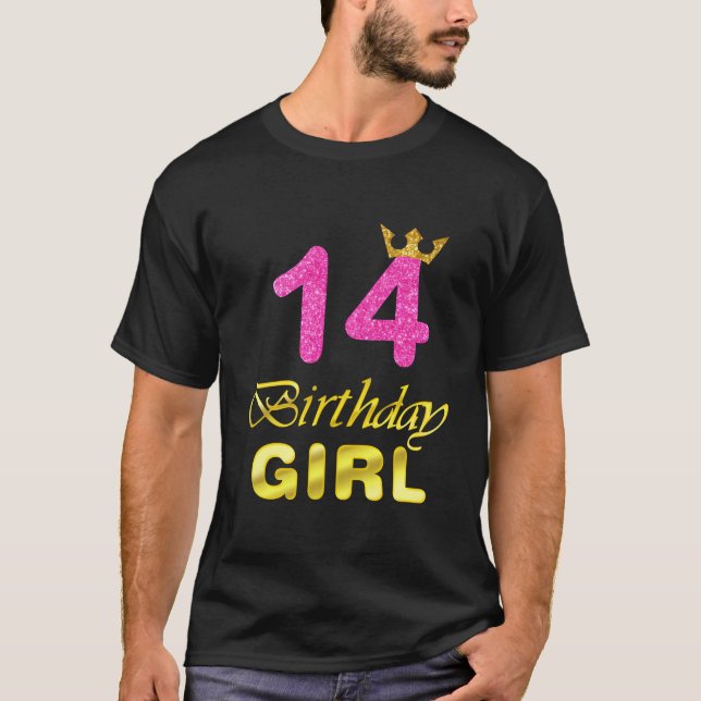 14 år Gammal födelsedagskalkyl 14:e födelsedag T Shirt (Framsida)