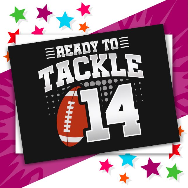 14-årig fotbollsfest för 14-årsdag vykort (Skapare uppladdad)