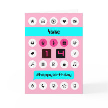 14-årig personlig födelsedag, lägg till namn