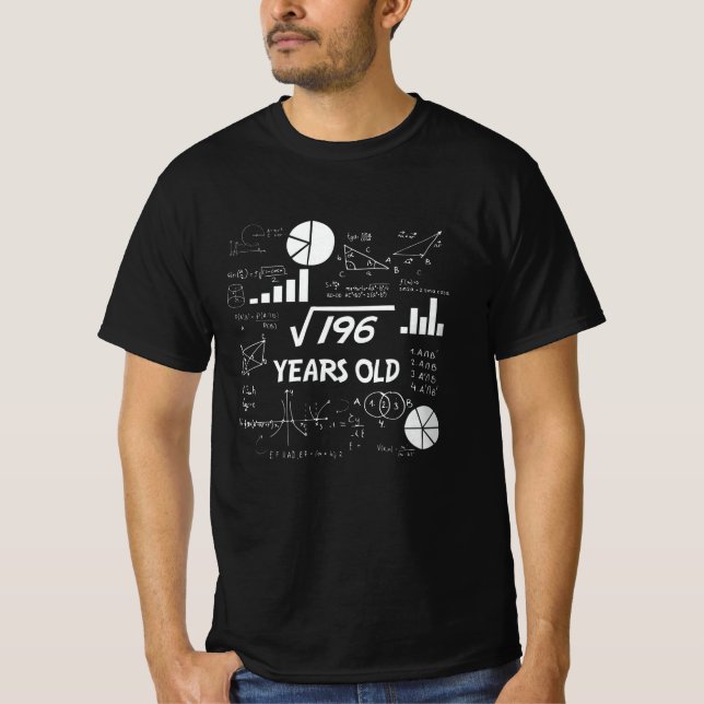 14-åriga Bday Geeky Math 14-årsgåva T Shirt (Framsida)