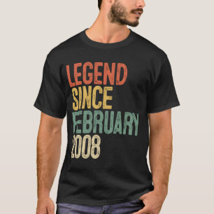 14 års ålder sedan februari 2008 14:e födelsedag t shirt