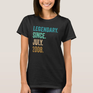 14 års ålder sedan juli 2008 14:e födelsedag t shirt