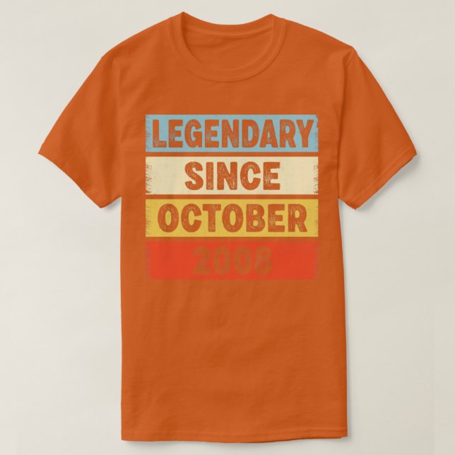 14 års ålderspension sedan oktober 2008 14:e bir t shirt (Design framsida)