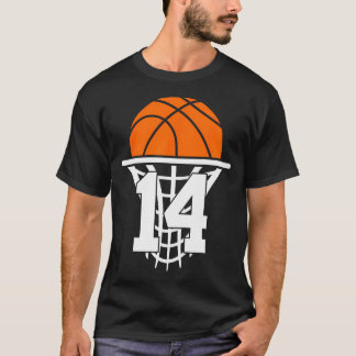14 års basket 14:e födelsedagen t shirt