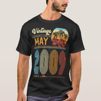 14 års Vintage av födelsedagen maj 2009 Flickor Bo T Shirt
