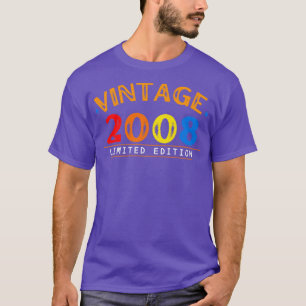 14 års Vintage för gamla gåvor 2008 Begränsad utgå T Shirt