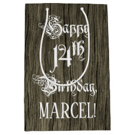 14-årsdag: Fin, falsk trälutning + anpassat namn