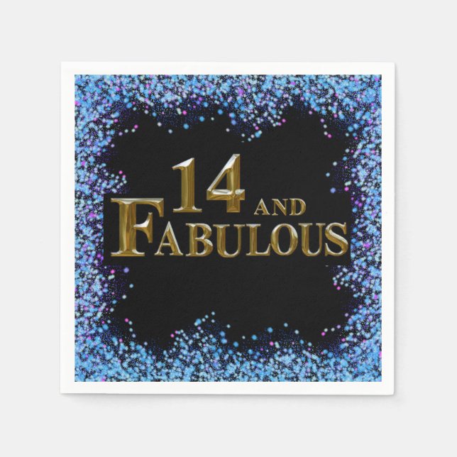 14-årsdag  pappersservett (Framsidan)