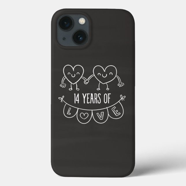 14-årsjubiléet Gift Chalk Hearts (Baksida)