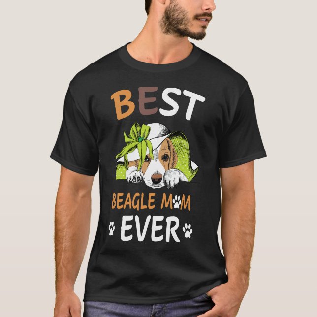 14 Bästa Beagle Mamma någonsin T Shirt (Framsida)