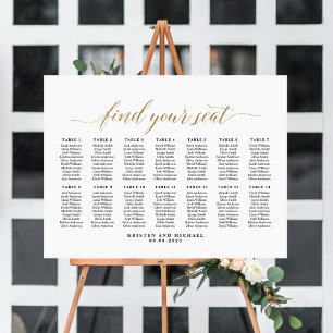 14 Bord Klassisk Hitta Din Plats Placeringsplan Poster
