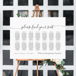 14 Bord Modernt Hitta Din Plats Sittplatskarta Poster