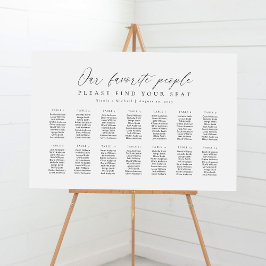 14 Bord Vår Favoritpersoners Placeringsplan Poster