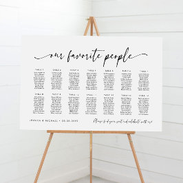 14 Bord Vår Favoritpersoners Placeringsplan Poster