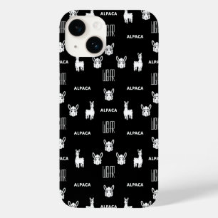 14-Casesers svartvitt Alpaca iPhone med Wighar