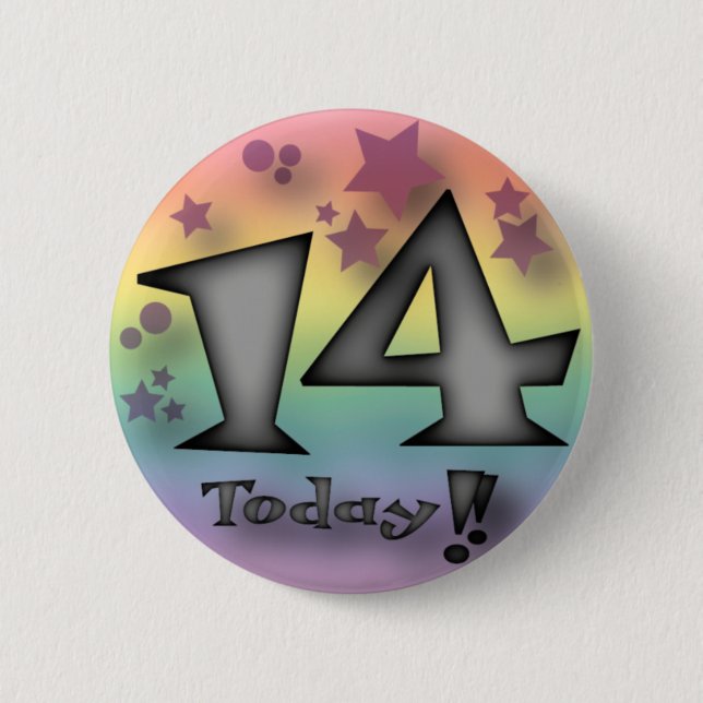 14 dagars födelsedag knapp (Framsida)