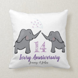 14:e årsdagen för elfenben från lila kudde