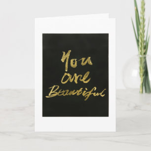 **14:e BIRTHDAY OCH DU ÄR BEAUTIFUL**-kort Kort