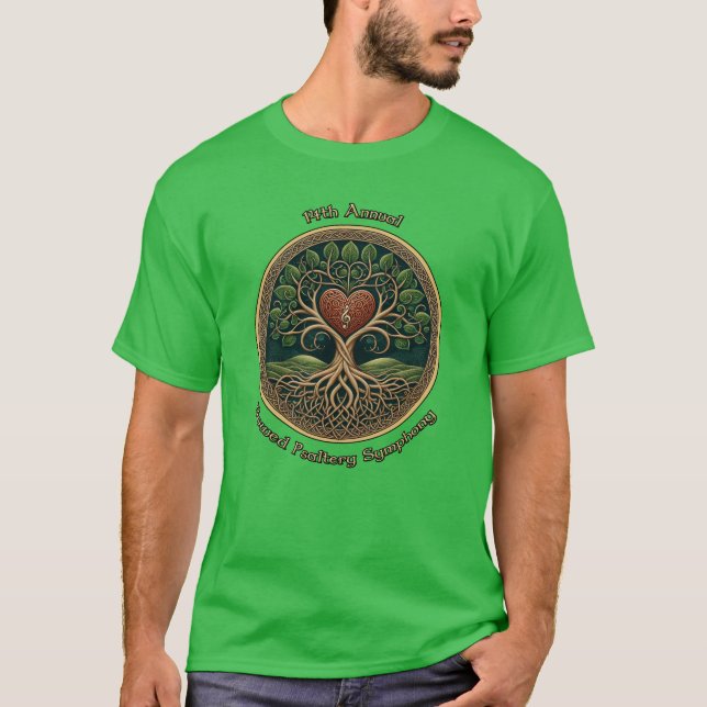 14:e Bowed Psaltery Symphony T Shirt (Framsida)
